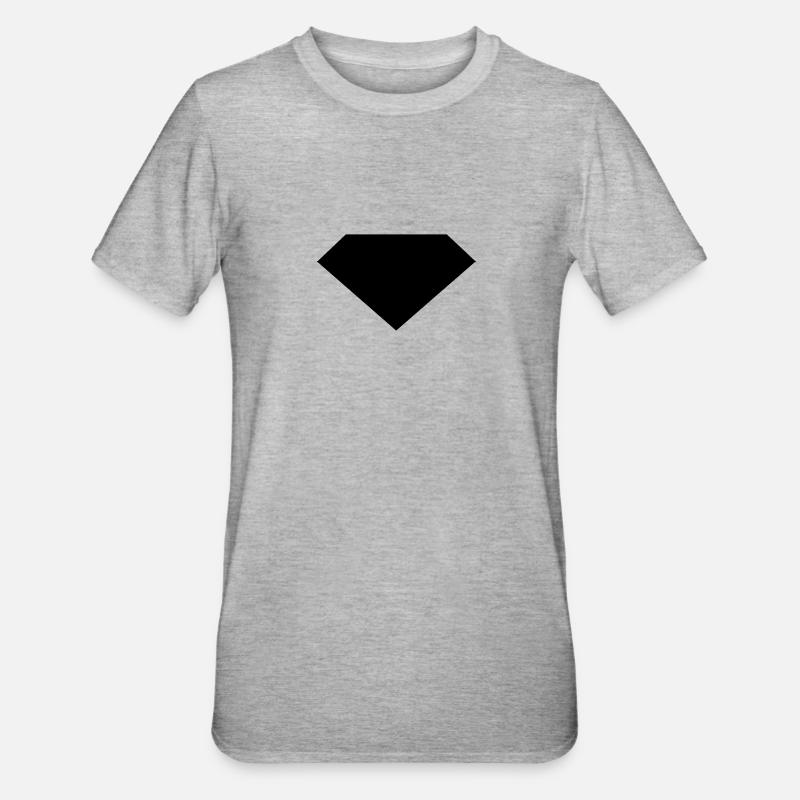Diamant - Unisex Polycotton T-Shirt - Grau meliert
