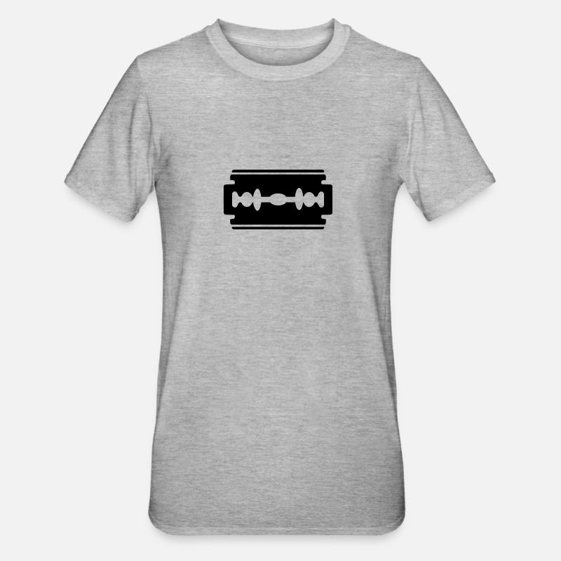 Razor blade, shave - Unisex Polycotton T-Shirt - heather grey