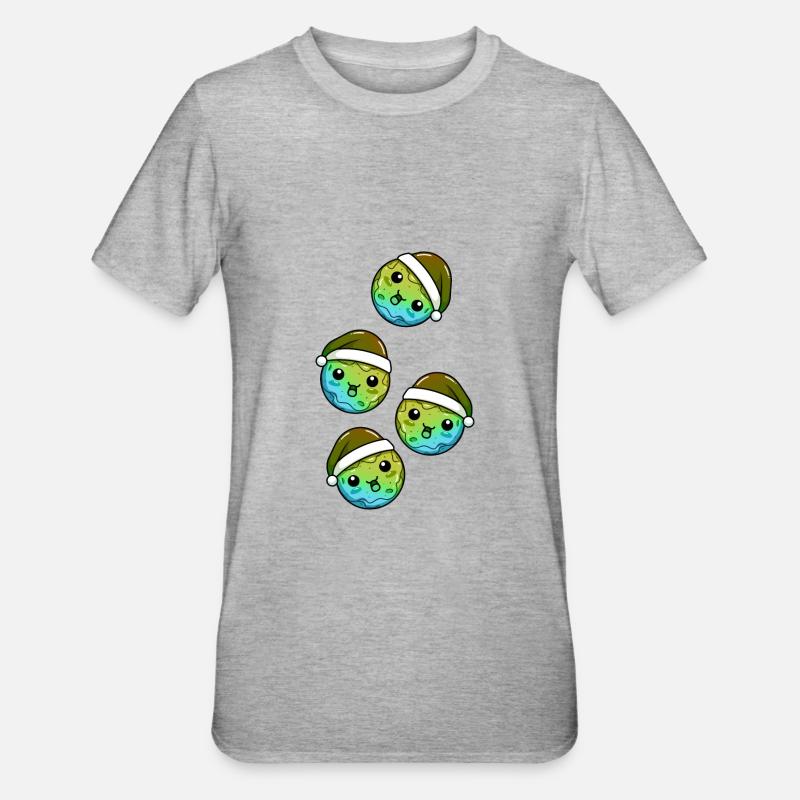 Biscuits Bande dessinée de Noël - T-shirt polycoton Unisexe - gris chiné