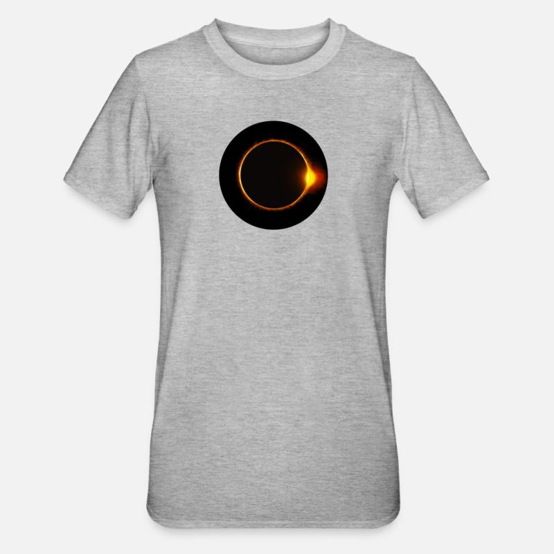 Solar eclipse - Unisex Polycotton T-Shirt - heather grey
