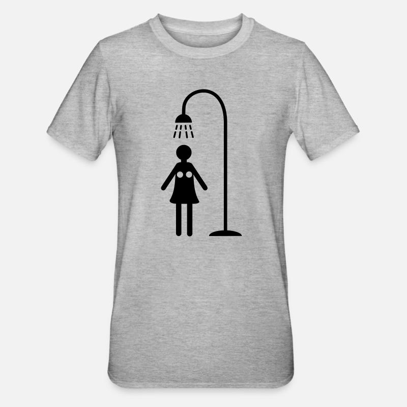 douche - T-shirt polycoton Unisexe - gris chiné