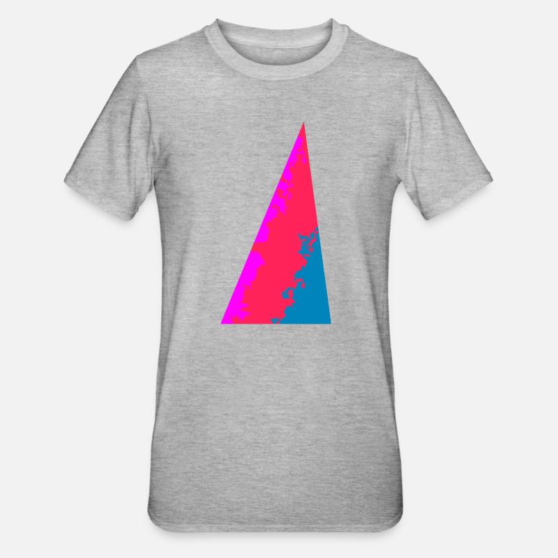 Solid Colors, Abstract, Geometric Colors - Unisex Polycotton T-Shirt - heather grey