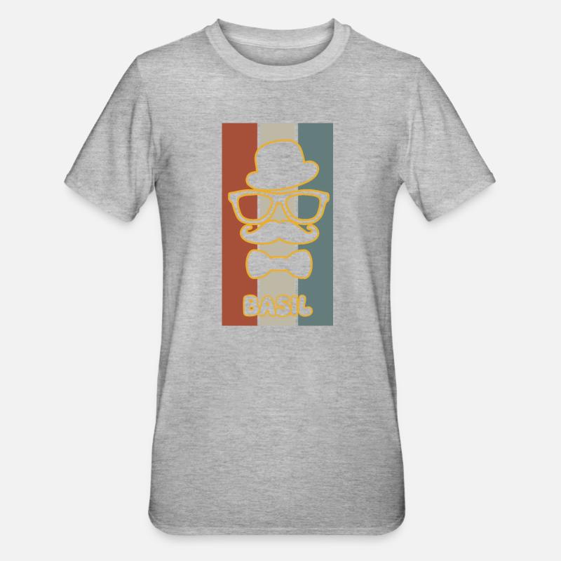 Basilic - T-shirt polycoton Unisexe - gris chiné