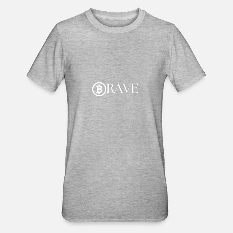 Bitcoin Brave - T-shirt polycoton Unisexe - gris chiné