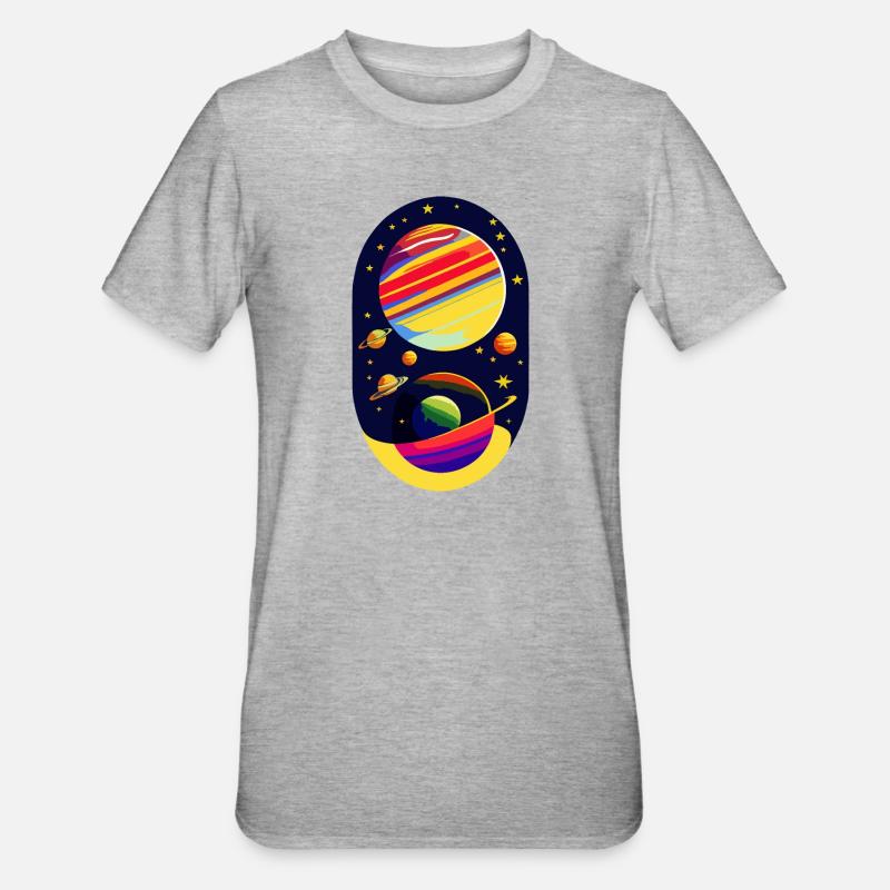 deep space - T-shirt polycoton Unisexe - gris chiné