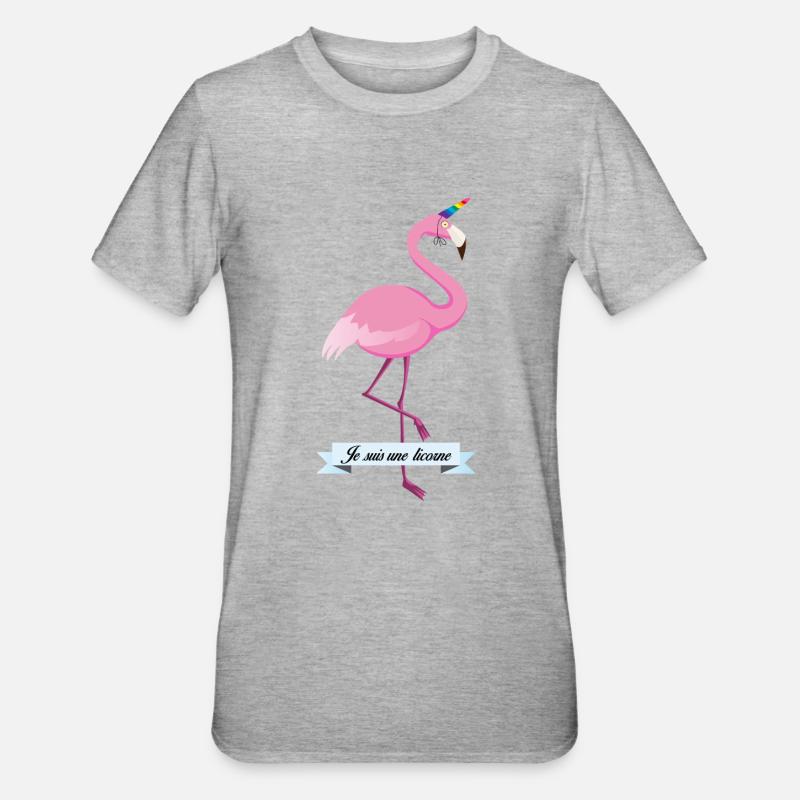 Ich bin ein Einhorn - Unisex Polycotton T-Shirt - Grau meliert
