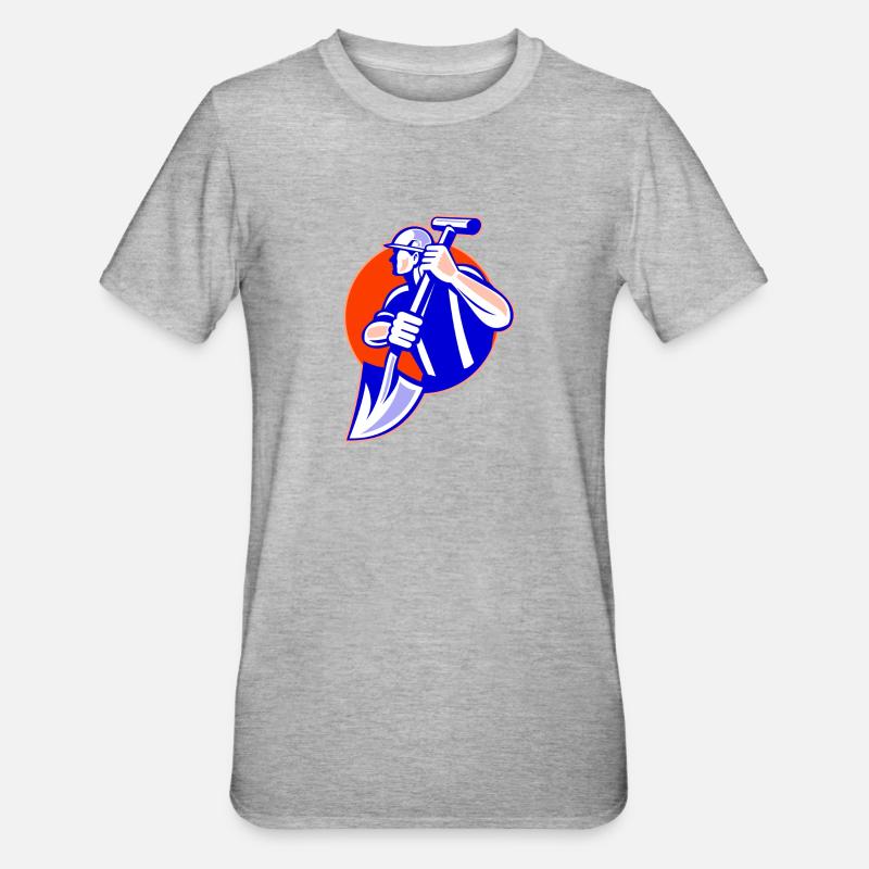 Arbeiter - Unisex Polycotton T-Shirt - Grau meliert