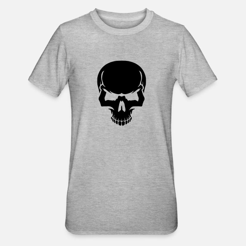 Crâne - T-shirt polycoton Unisexe - gris chiné