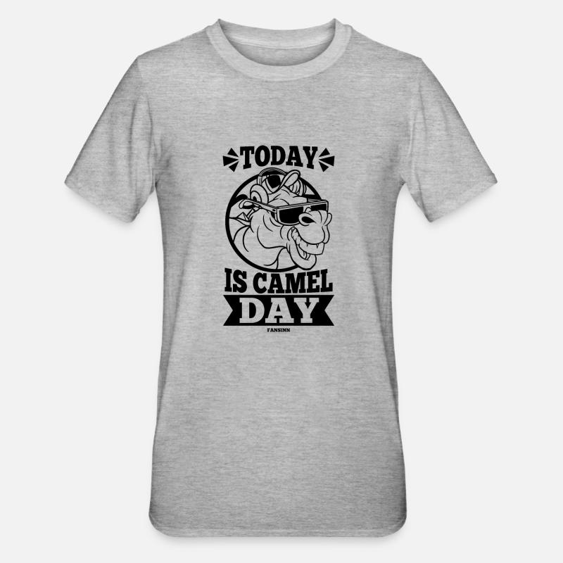 Today Is Camel Day - Unisex Polycotton T-Shirt - heather grey