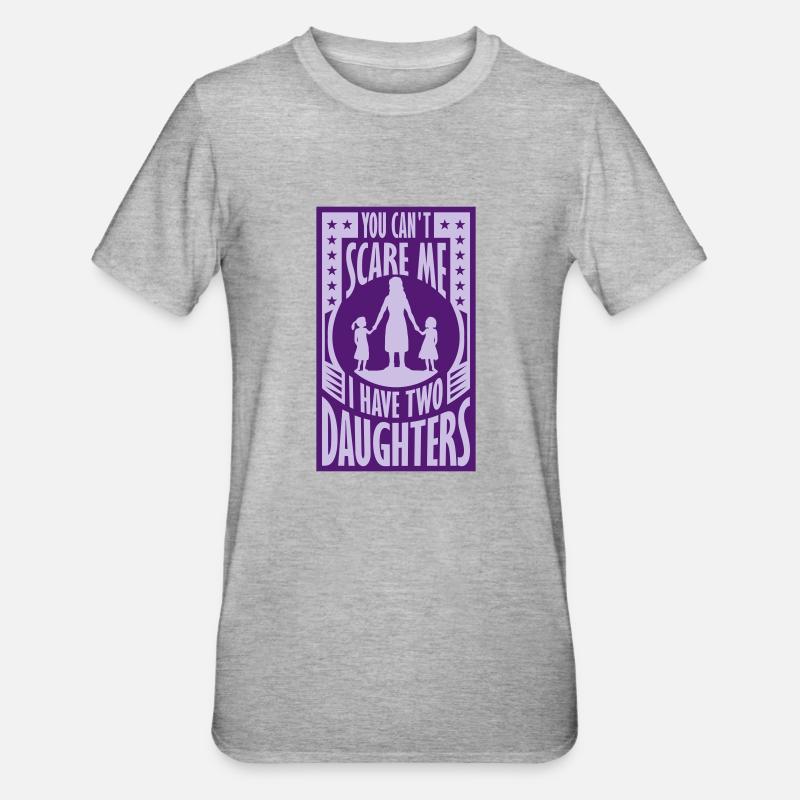 I have two daughters - Unisex Polycotton T-Shirt - heather grey