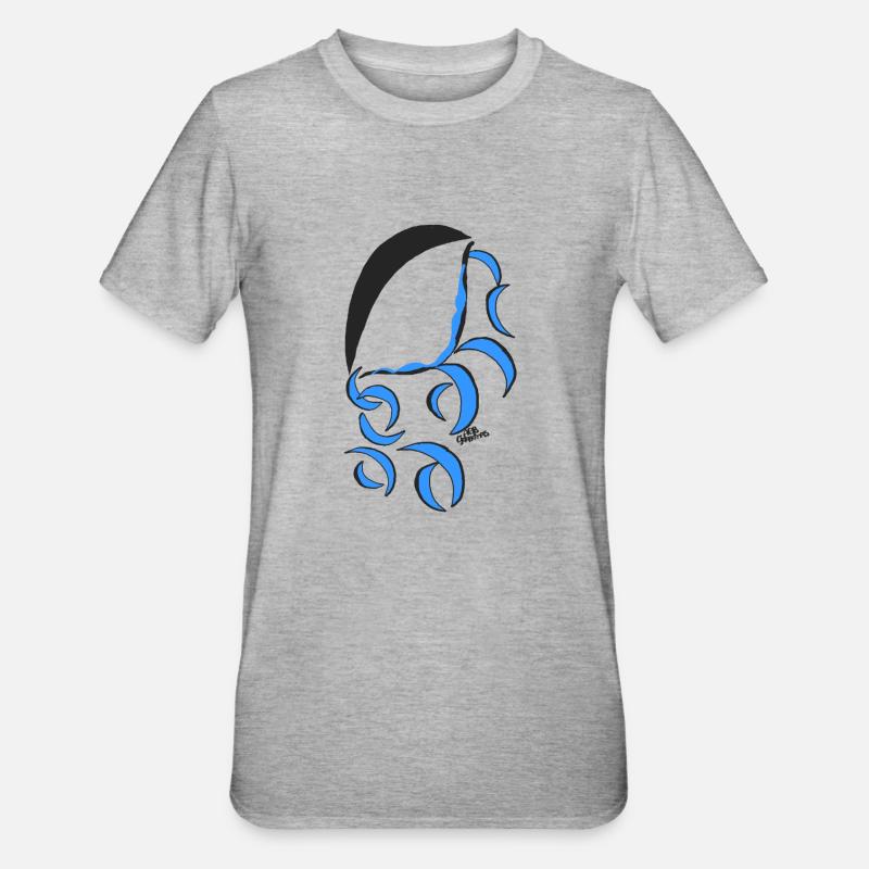 levers de soleil larme oeil - T-shirt polycoton Unisexe - gris chiné