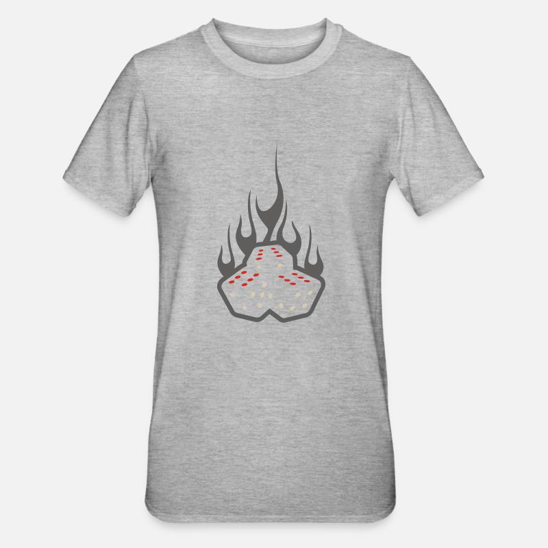 dice 666 - T-shirt polycoton Unisexe - gris chiné