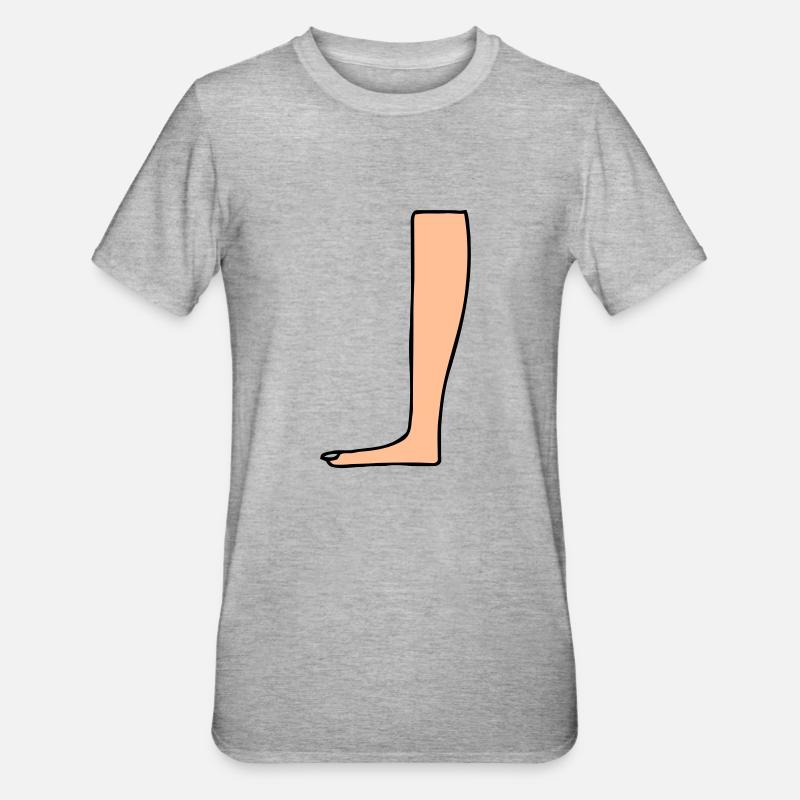 Leg Heiroglyph - T-shirt polycoton Unisexe - gris chiné