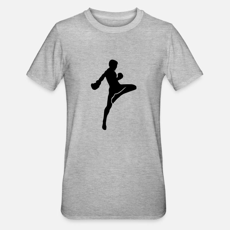 Muay Thai - T-shirt polycoton Unisexe - gris chiné