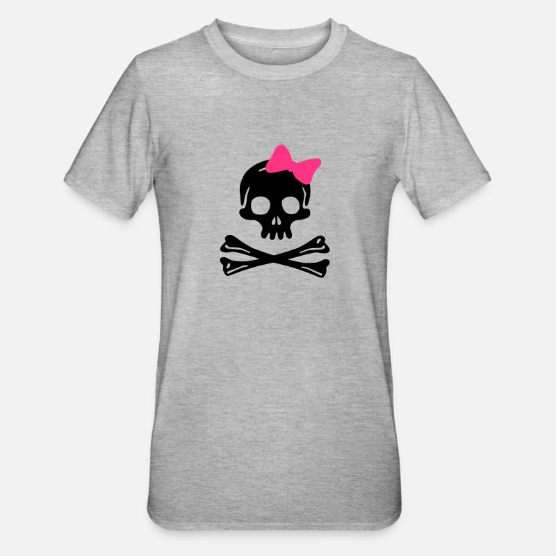 crâne - T-shirt polycoton Unisexe - gris chiné