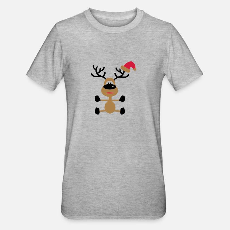 Weihnachten - Unisex Polycotton T-Shirt - Grau meliert