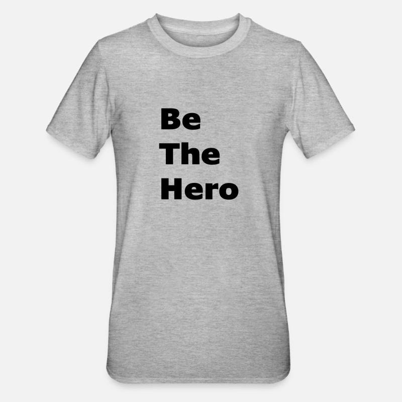 Sei der Held - Unisex Polycotton T-Shirt - Grau meliert