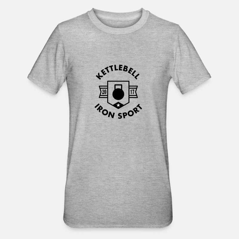 kettlebell - T-shirt polycoton Unisexe - gris chiné