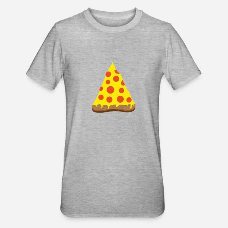 pizza - T-shirt polycoton Unisexe - gris chiné