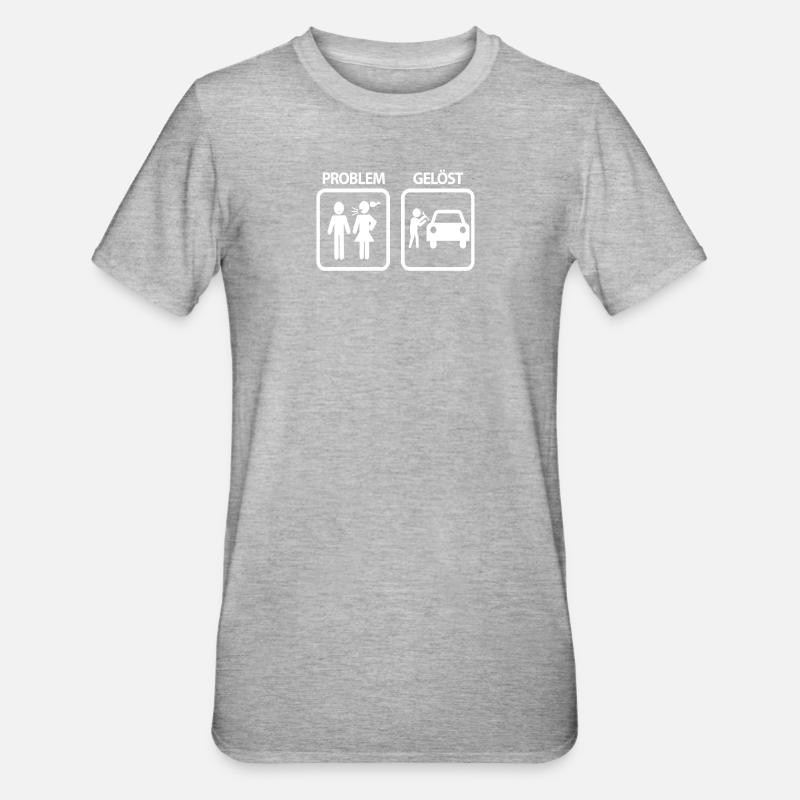 Problem gelöst - Unisex Polycotton T-Shirt - Grau meliert