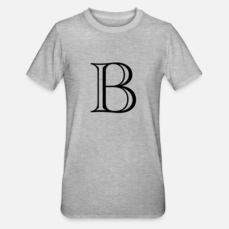 B - T-shirt polycoton Unisexe - gris chiné