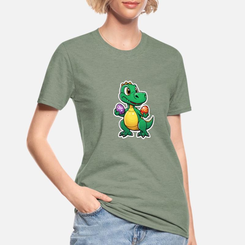 Dinosaur Easter Eggs Easter Unisex Polycotton T-Shirt