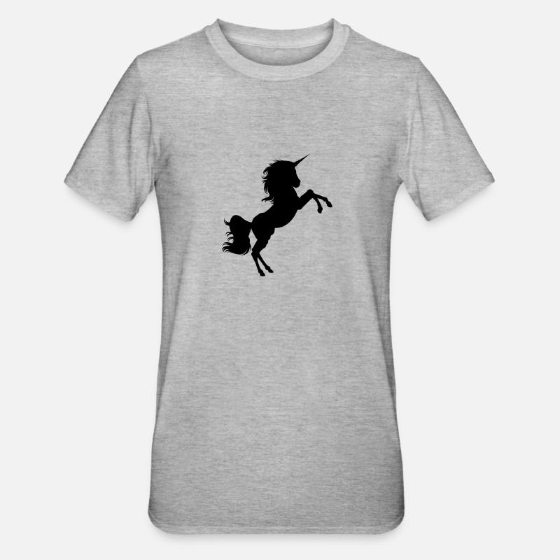 Wildes Einhorn - Unisex Polycotton T-Shirt - Grau meliert