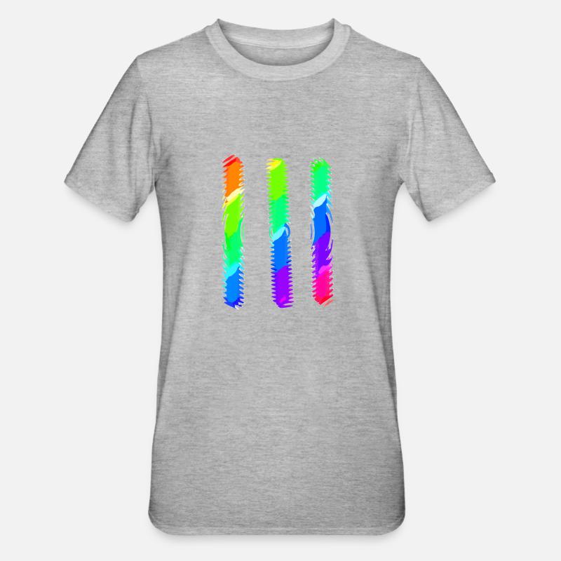 Lines | Wavy lines | | symbols Pattern - Unisex Polycotton T-Shirt - heather grey