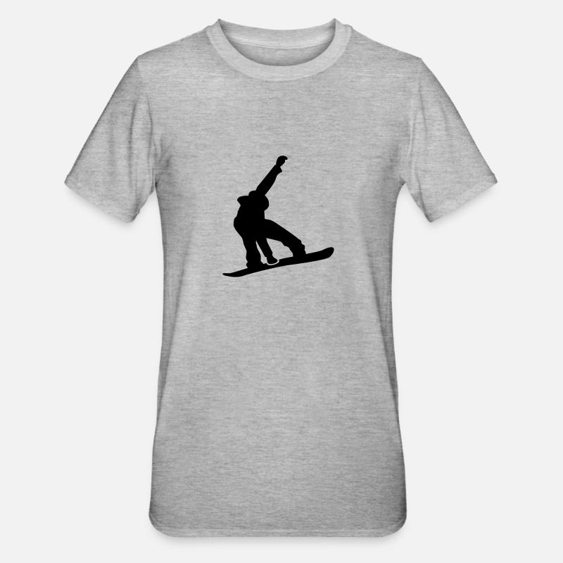 Snowboard - T-shirt polycoton Unisexe - gris chiné