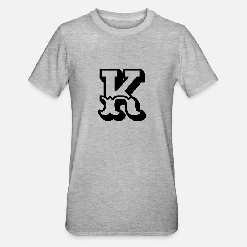 K - Unisex Polycotton T-Shirt - heather grey