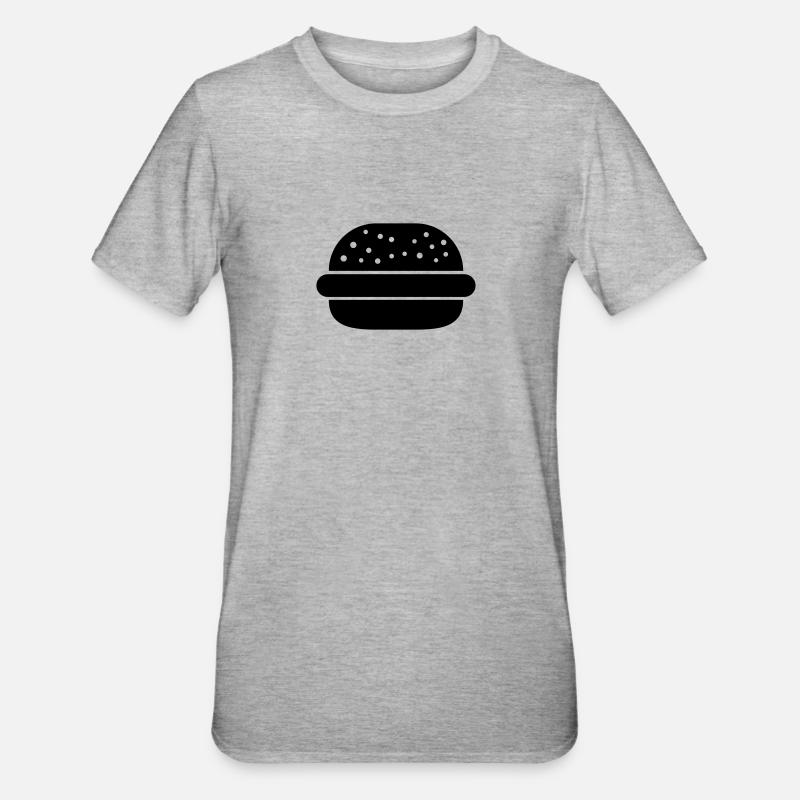 Hamburger - T-shirt polycoton Unisexe - gris chiné