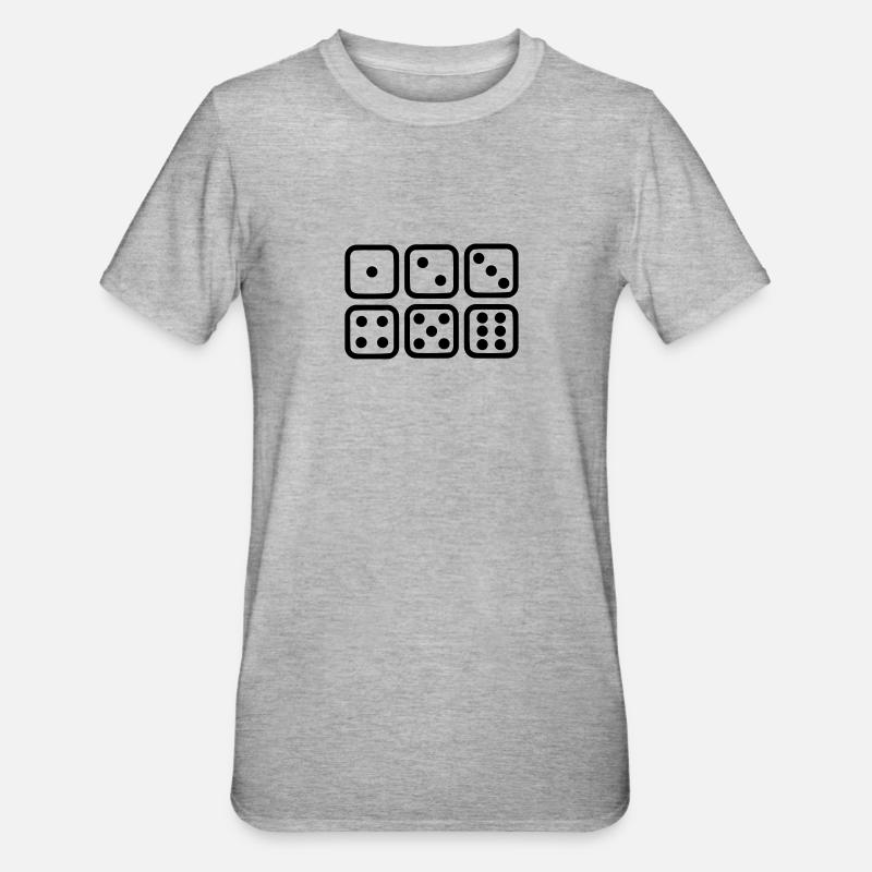 Dé - T-shirt polycoton Unisexe - gris chiné