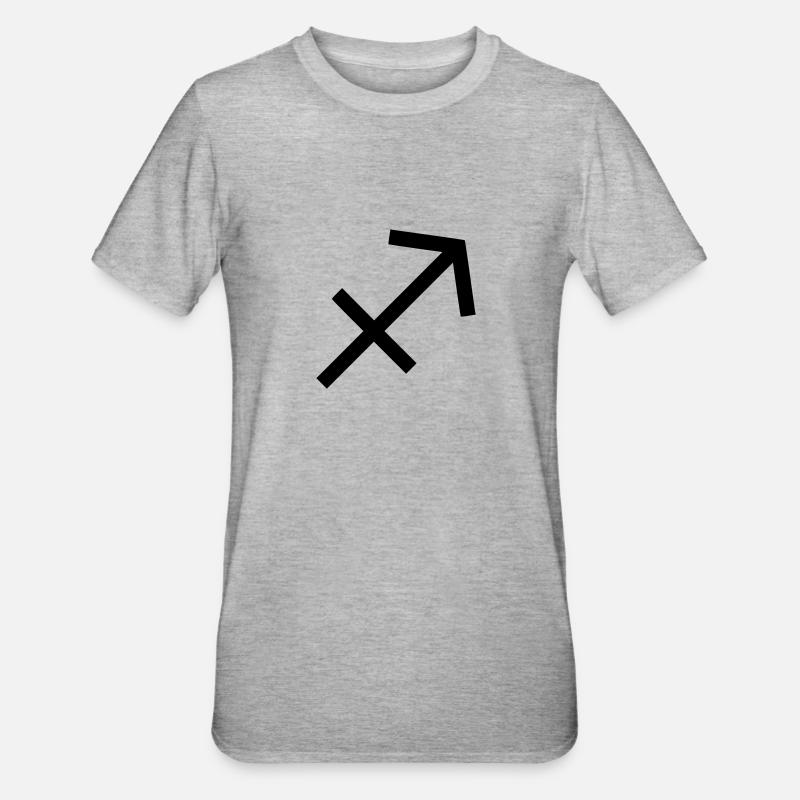 Sagittaire - T-shirt polycoton Unisexe - gris chiné