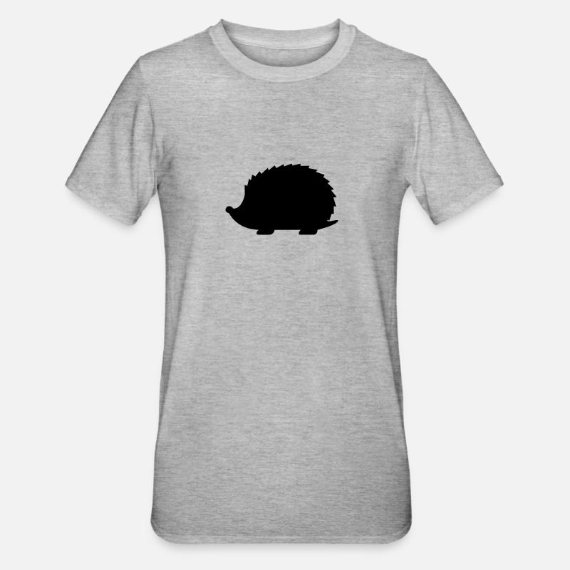 hérisson - T-shirt polycoton Unisexe - gris chiné