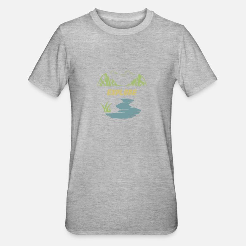 explorer - T-shirt polycoton Unisexe - gris chiné