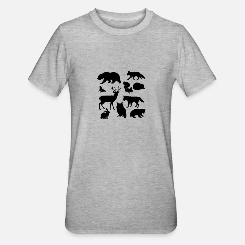 faune - T-shirt polycoton Unisexe - gris chiné