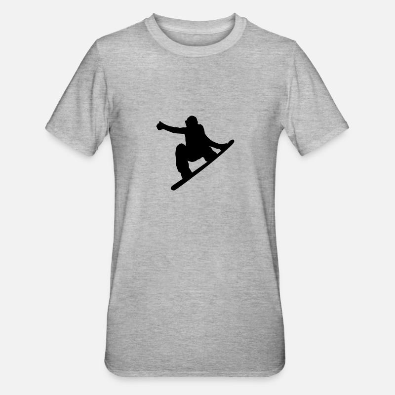 Snowboard - T-shirt polycoton Unisexe - gris chiné