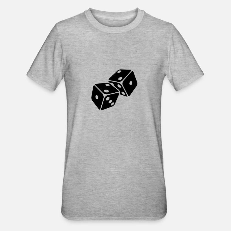 Dice 2er Pasch - deux Pasch - T-shirt polycoton Unisexe - gris chiné