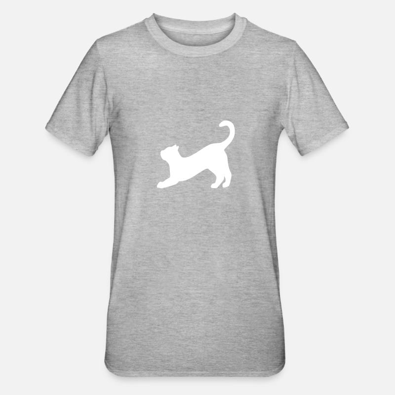 Kat - Unisex polycotton T-shirt - grå meleret