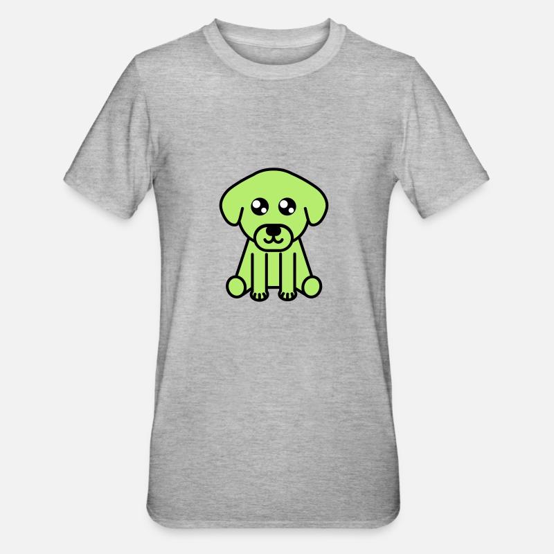 Mignon chien motif - T-shirt polycoton Unisexe - gris chiné