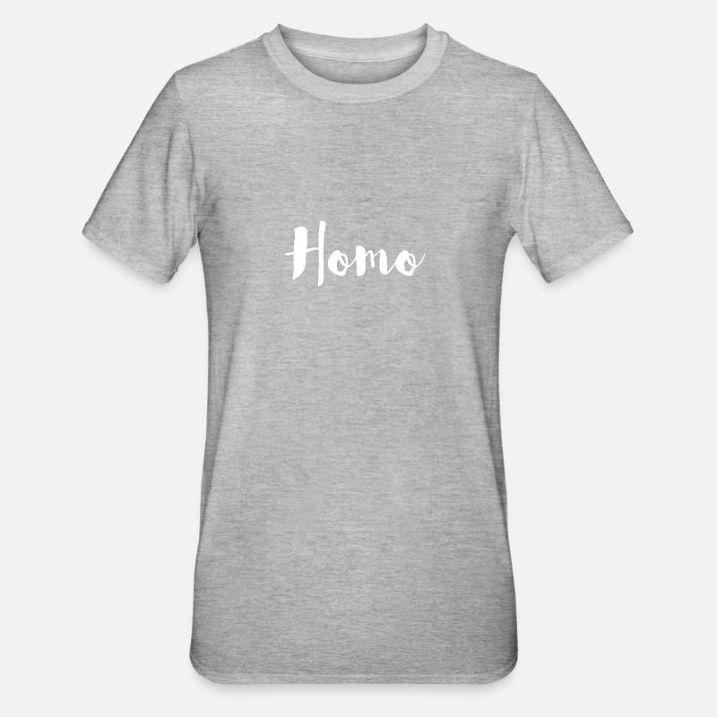 Homo - T-shirt polycoton Unisexe - gris chiné