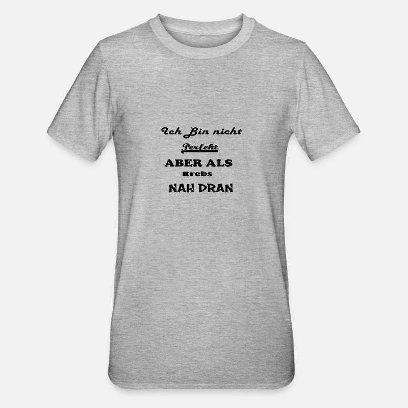Sternzeichen Krebs - Unisex Polycotton T-Shirt - Grau meliert