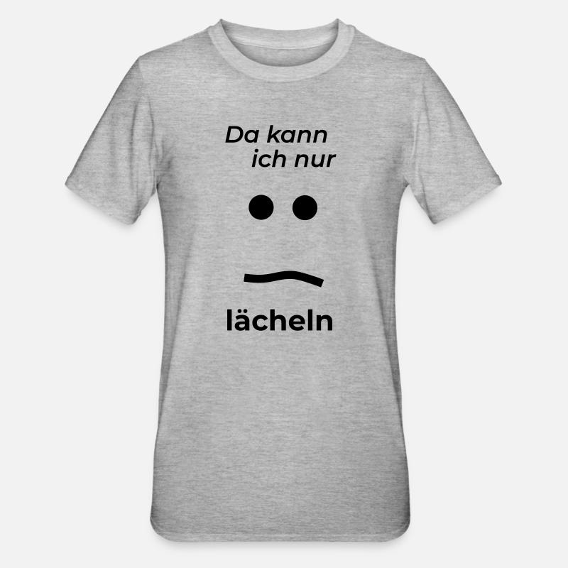 Il suffit de sourire - T-shirt polycoton Unisexe - gris chiné
