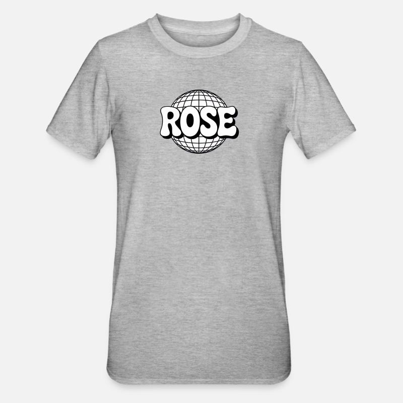 Rosa Disco-Kugel - Unisex Polycotton T-Shirt - Grau meliert