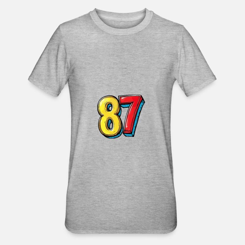 Bande dessinée 87 numéros - T-shirt polycoton Unisexe - gris chiné