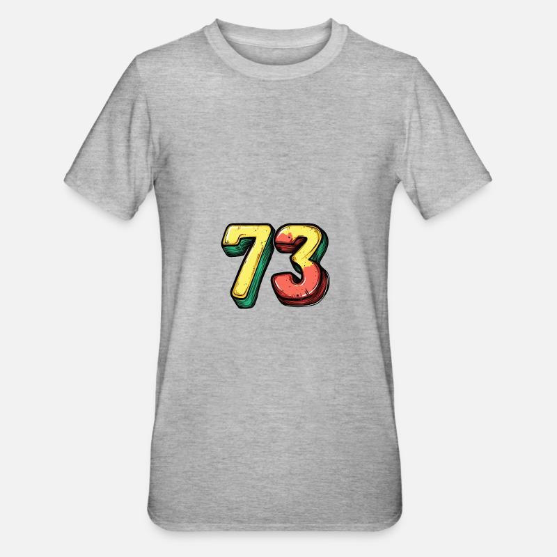 Bande dessinée à 73 numéros - T-shirt polycoton Unisexe - gris chiné