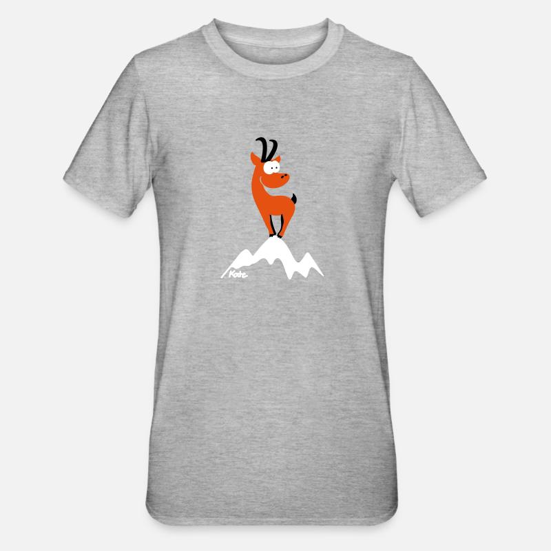 chamois (c) - T-shirt polycoton Unisexe - gris chiné