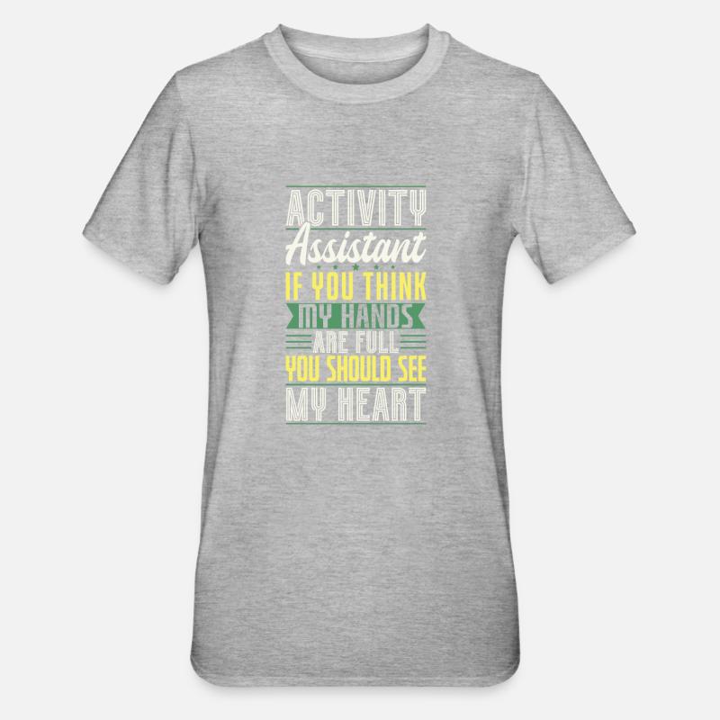 Activity Assistant Appreciation - Unisex Polycotton T-Shirt - Grau meliert
