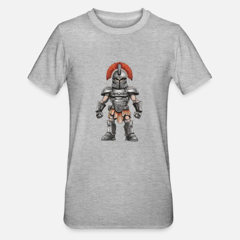 Spartaner Gladiator - Unisex Polycotton T-Shirt - Grau meliert