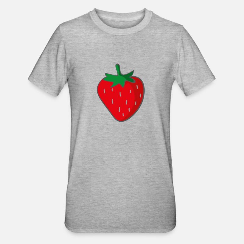 Fraise - T-shirt polycoton Unisexe - gris chiné